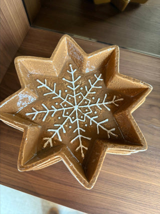 KERSTSCHAAL STER SNOWFLAKE | BRUIN